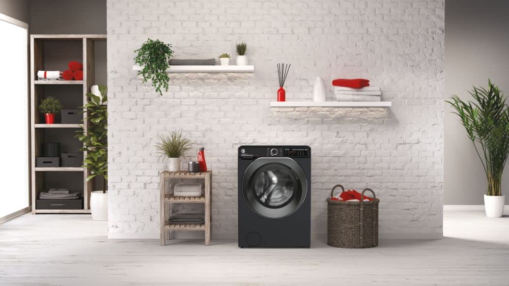 Hoover H-WASH 500 10kg Freestanding Washing Machine, 1400 RPM, A Rated, ECO‑Power Inverter Motor, hOn App, 60 Programmes, Care Dose, Power Care System, White, 60x59x85 cm ‑ HW 410AMC/1-80