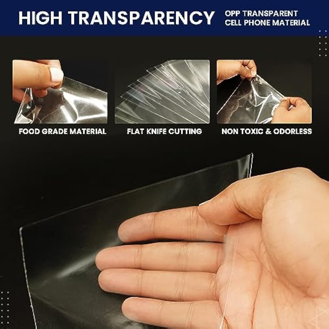 14x26cm Sweet Cone Bags with Twist Ties and Ribbons, 100Pcs Cellophane Crystal Clear Sweet bags, Triangle Sweet Party Cones Bags Perfect for Halloween, Christmas, Candies and many more