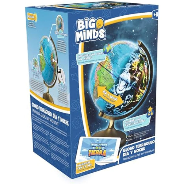 BIG MINDS - Interactive Globe In Spanish | Globe Lamp Night & Day Modes | Globe For Kids | Globes Of Earth LEDLight | World Globe For Kids 8 Years Old And Above Interactive