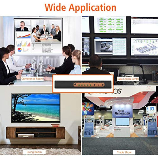 Sense Hometek HDMI Switch 4k, 5-in-1 HDMI Splitter with IR Remote, 4K 60hz, HDCP 2.2, UHD, HDR for Compatible Devices