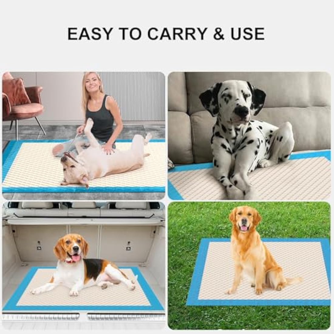 Gardner Pet Extra Large Puppy Pads 70x85cm, Ultra Absorbent Thicker Puppy Training Pads, 6 Layers of Leak-proof, Edge-Wrapping, Fast Drying, Suitable for Dogs, Cats, Rabbits (50 Pack, Blue)