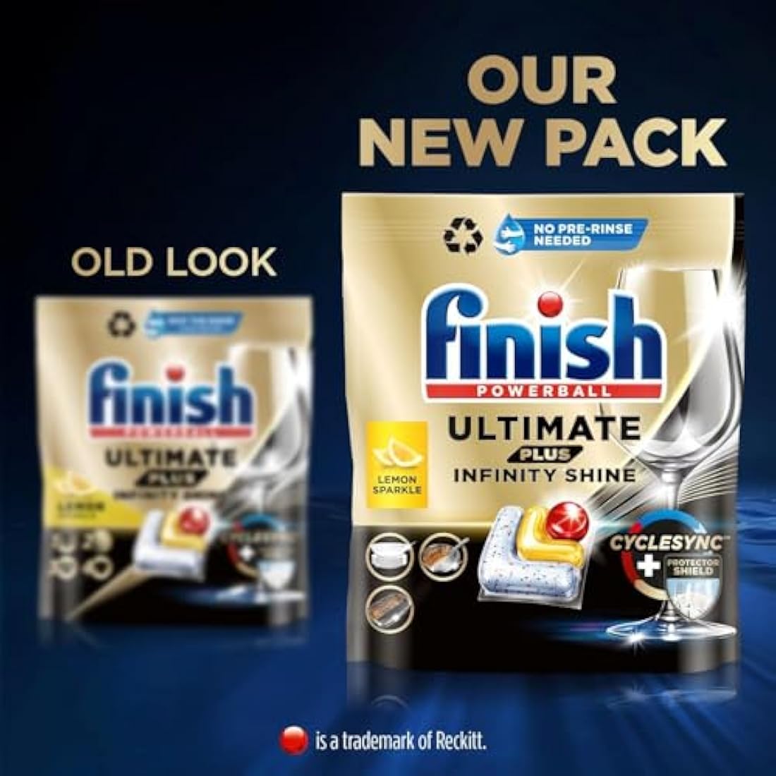 Finish Ultimate Plus Infinity Shine Dishwasher Tablets Bulk | Scent : Lemon | Size: 105 Dishwasher Tabs |for Superb Clean and Diamond Shine