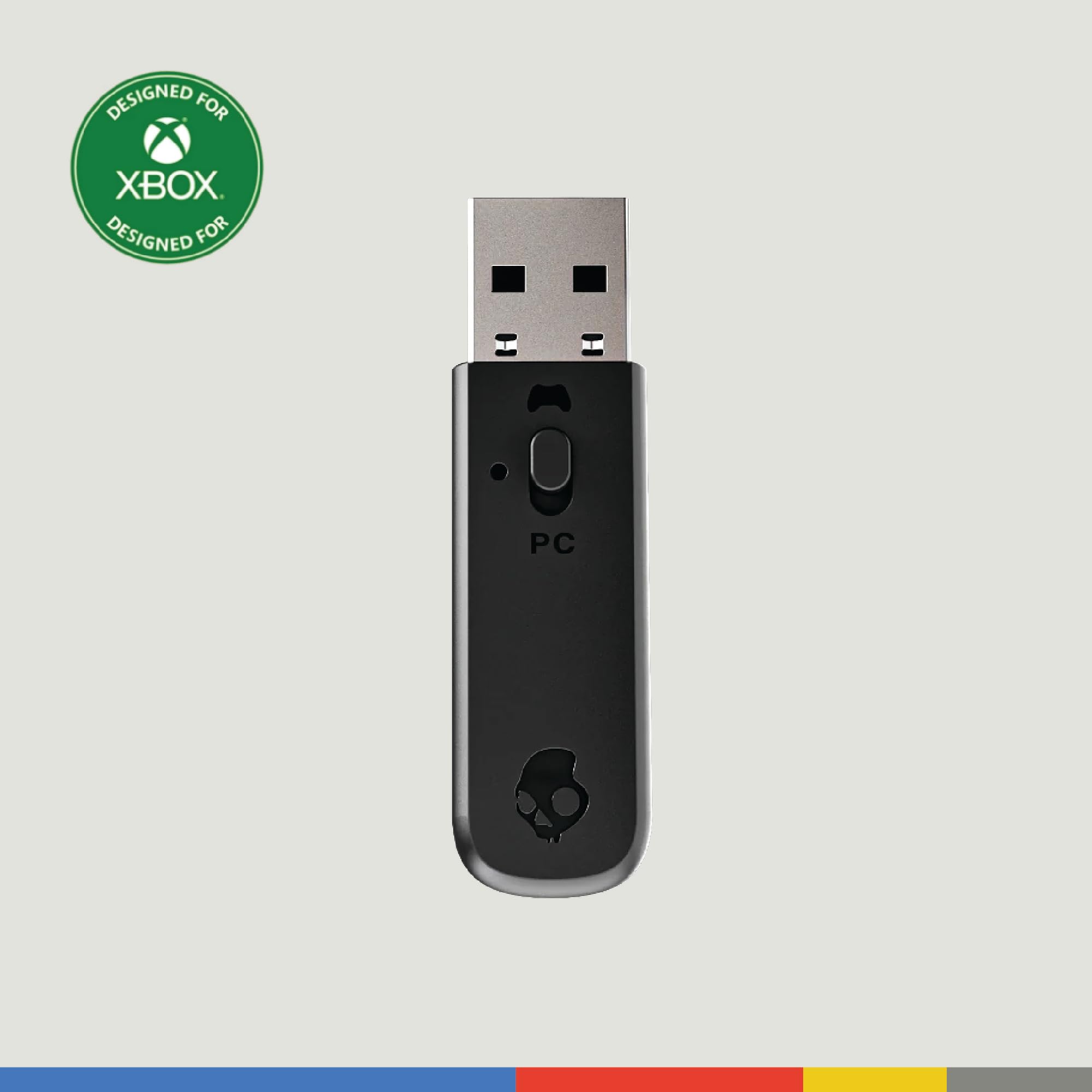 Skullcandy SLYR Pro Wireless Multi-Platform Gaming Headset, Bluetooth Headphones, Up to 24 Hrs Battery, PC, PlayStation, Nintendo Switch, 2.4GHz Low Latency Wireless Transmitter Included - White/Blue