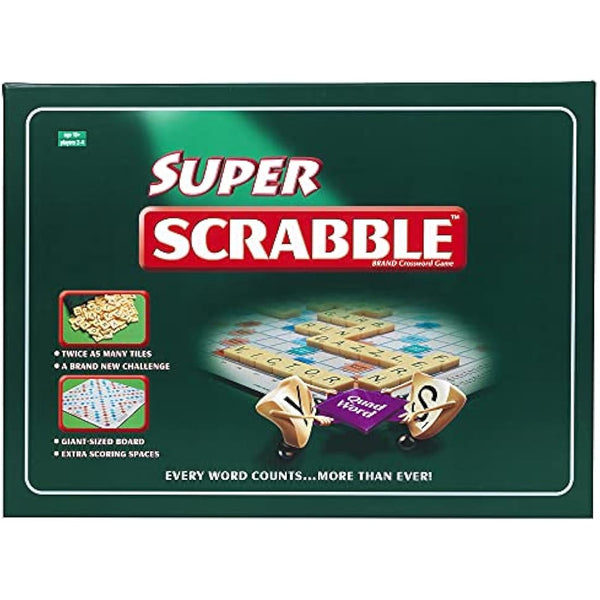 Ideal Super Scrabble: twice as many tiles and a giant-sized board | Classic Games | For 2-4 Players | Ages 10+