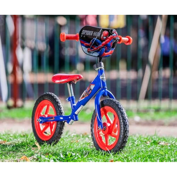 Huffy Marvel Spiderman Balance Bike Blue and Red 3-5 Year old