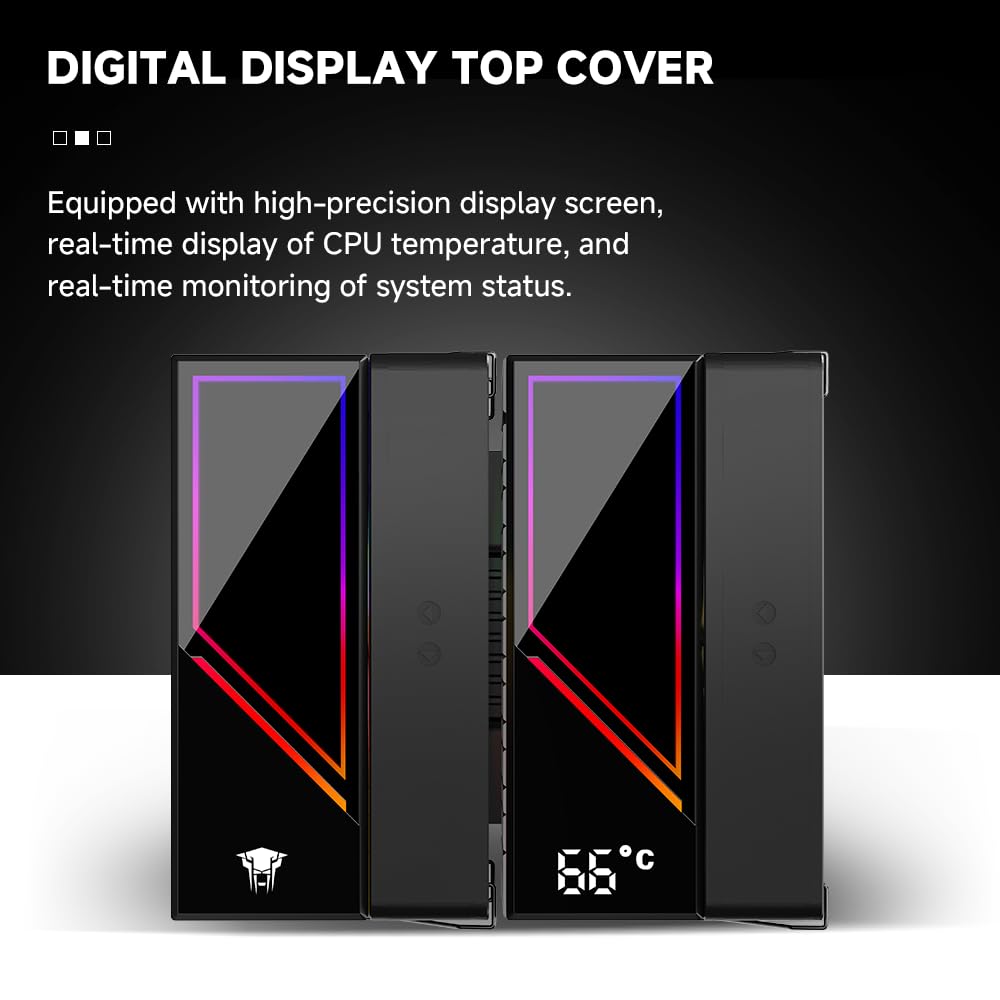 TZMRIT KF420 DGT ARGB CPU Cooler with temperature display, for Intel LGA 1700/1200/115X/1851/1366/2011, for AMD AM4/AM5 (BK)