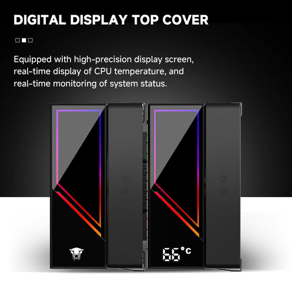 TZMRIT KF420 DGT ARGB CPU Cooler with temperature display, for Intel LGA 1700/1200/115X/1851/1366/2011, for AMD AM4/AM5 (BK)