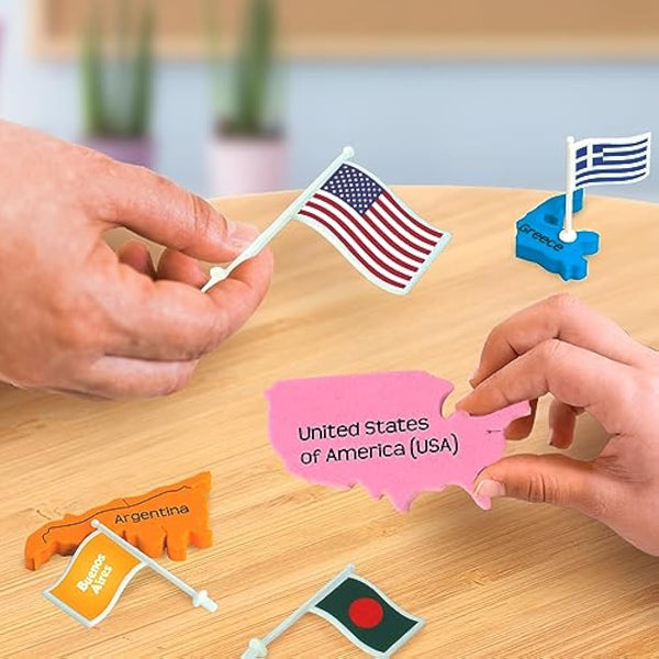 Imagimake Mapology World Map Jigsaw Puzzle with Flags and Capitals | 78 Pieces Geography Puzzles for Kids, Educational STEM Toys & Games | Birthday Gifts for Boys & Girls Age 5 6 7 8 9 10 11 12 Years