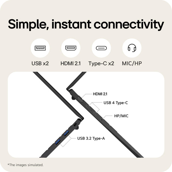 LG gram 16Z90TL - 16 Inch 2.5K IPS Ultra-Lightweight Laptop, Intel Core Ultra 7 256V 47TOPS NPU - EVO Edition, 16GB RAM, 1TB SSD, Windows 11 Home, gram Hybrid AI, Copilot+ PC, Black (2025)