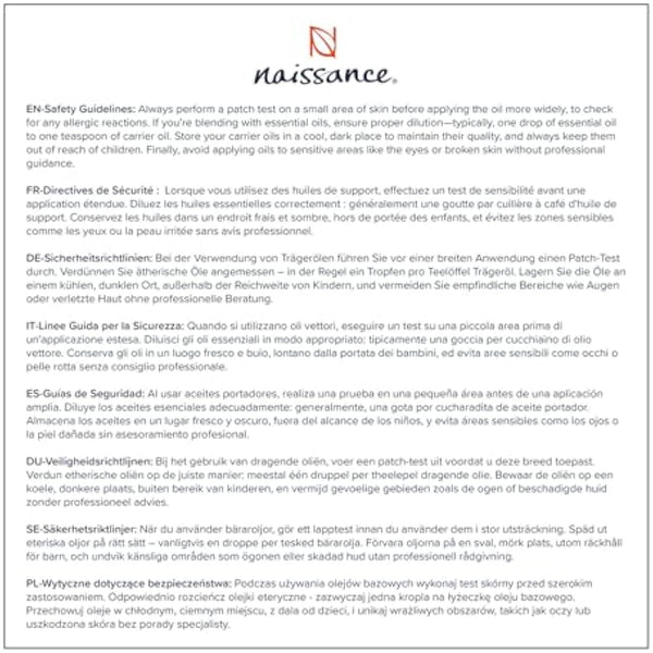 Naissance Organic Liquid Fractionated Coconut Oil (No. 218) - 870ml - for Skin, Hair, Lip Gloss, Beauty Recipes, Massage, Cuticles - MCT Oil