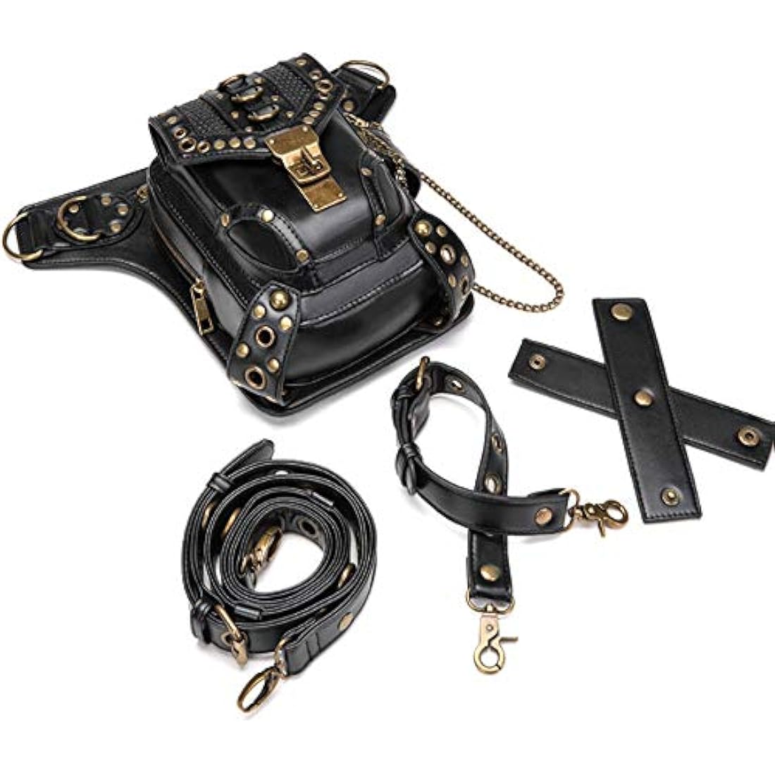 FiveloveTwo® Men Women Multi-Purpose Tactical Drop Leg Arm Bag Pack Hip Belt Waist Messenger Shoulder Fanny Packs Steampunk Bag Wallet Purse Pouch Bag