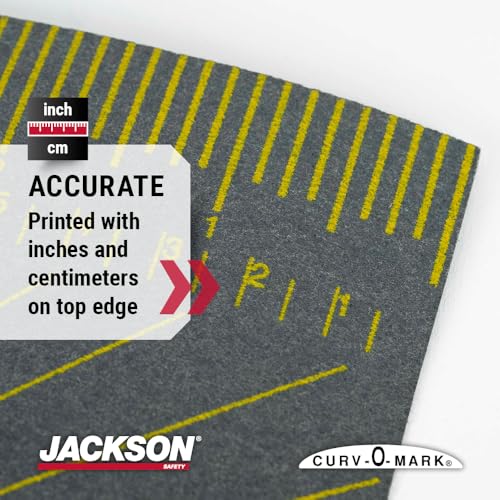 JACKSON SAFETY CURV-O-MARK Wrap-A-Round Welding/Pipefitting Lay Out Ruler Tool - Extra-Large (Length: 9'), Grey - 179gg, J1870 - High Temperature Applications