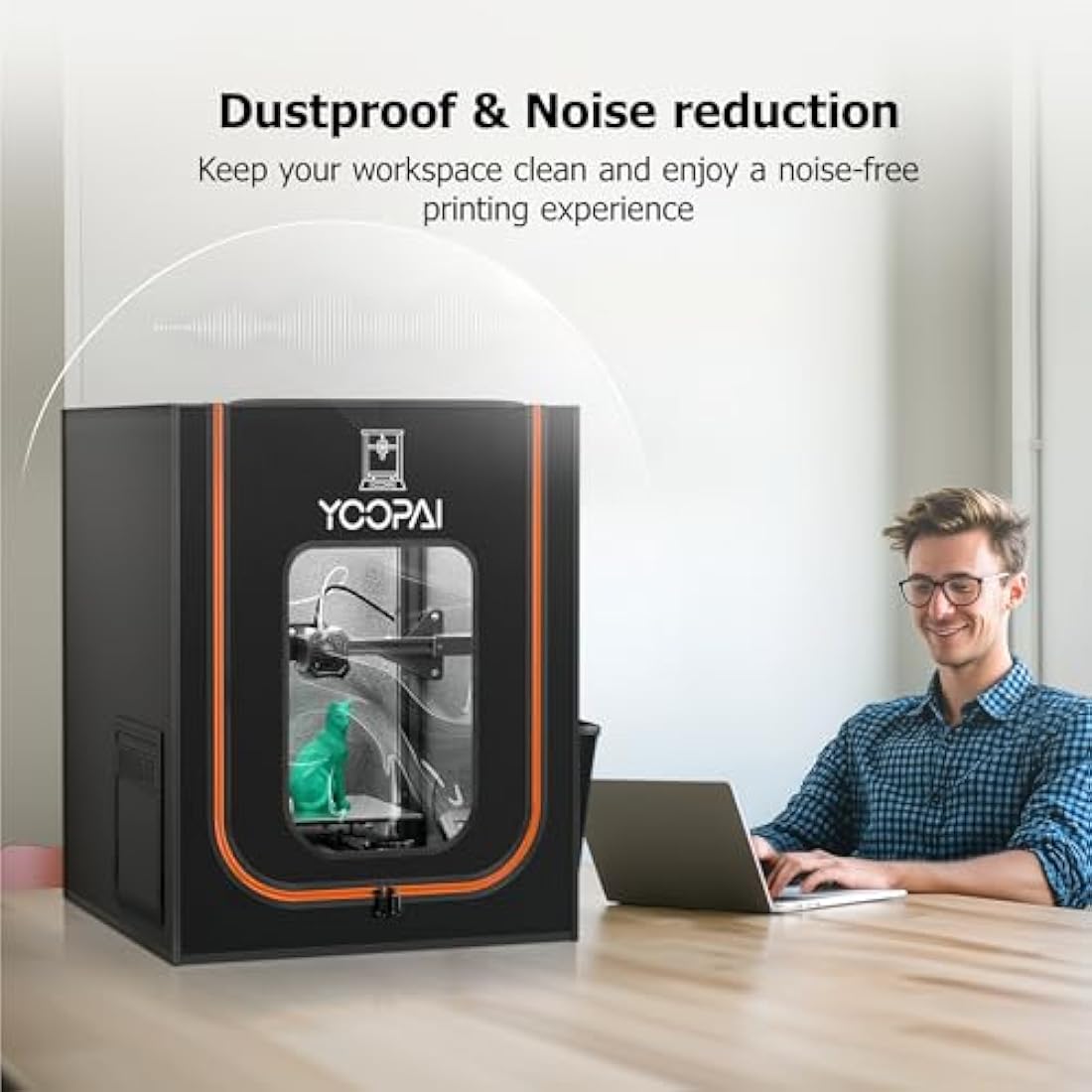 3D Printer Enclosure with LED Light, Fireproof Dustproof Tent Constant Temperature Protective Cover for Ender3 Max Neo/Ender3 S1 Plus/Ender 5/ Pro/Plus/Neptune 4 Plus/CR-10/10S PRO10 Mini/CR-X, Large