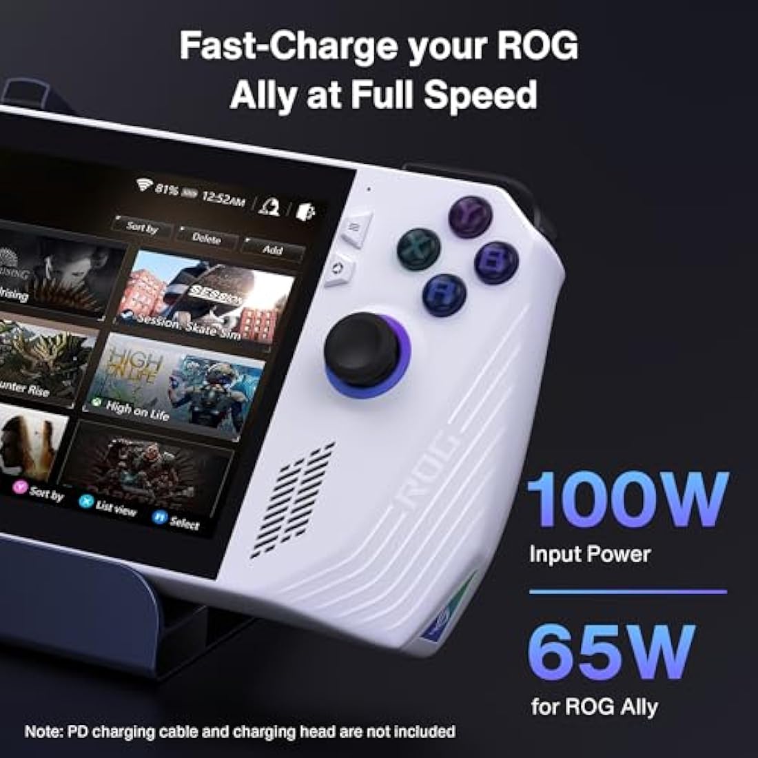 iVANKY 8-in-1 Docking Station for Valve Steam Deck OLED/ASUS ROG Ally X/Lenovo Legion Go/MSI Claw, ROG Alloy/Stream Deck Dock Hub with HDMI 4K@144Hz, Gigabit Ethernet, 3*USB-A 3.0, 100W USB-C Charge