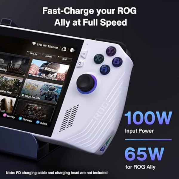 iVANKY 8-in-1 Docking Station for Valve Steam Deck OLED/ASUS ROG Ally X/Lenovo Legion Go/MSI Claw, ROG Alloy/Stream Deck Dock Hub with HDMI 4K@144Hz, Gigabit Ethernet, 3*USB-A 3.0, 100W USB-C Charge