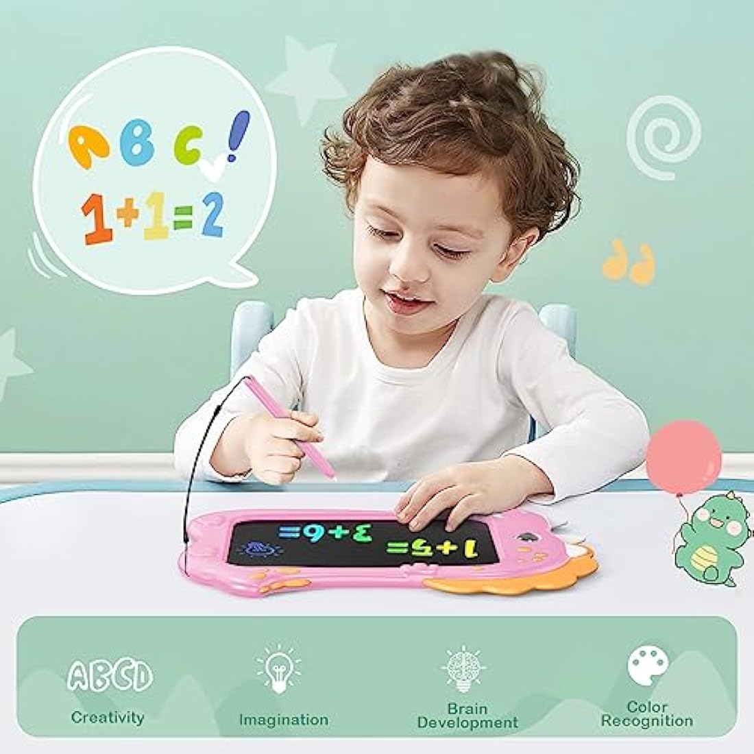 Kizmyee LCD Writing Tablet for Kids,Toddler Toys for 3 4 5 6 Year Old Boys Girls Gifts, 8.5inch Kids Toys Doodle Board, Dinosaur Toys Drawing Pad for Kids 3+ Year Old Boy Girl Birthday Gifts