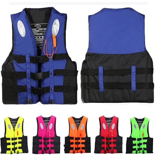 Swim Jacket - Paddle Board Life Jacket for Adult Adjustable Buoyancy Aids Swim Safety Snorkeling Vest for Kayaking Floatation Device Surfing Outdoor WaterSports(Blue,XL)