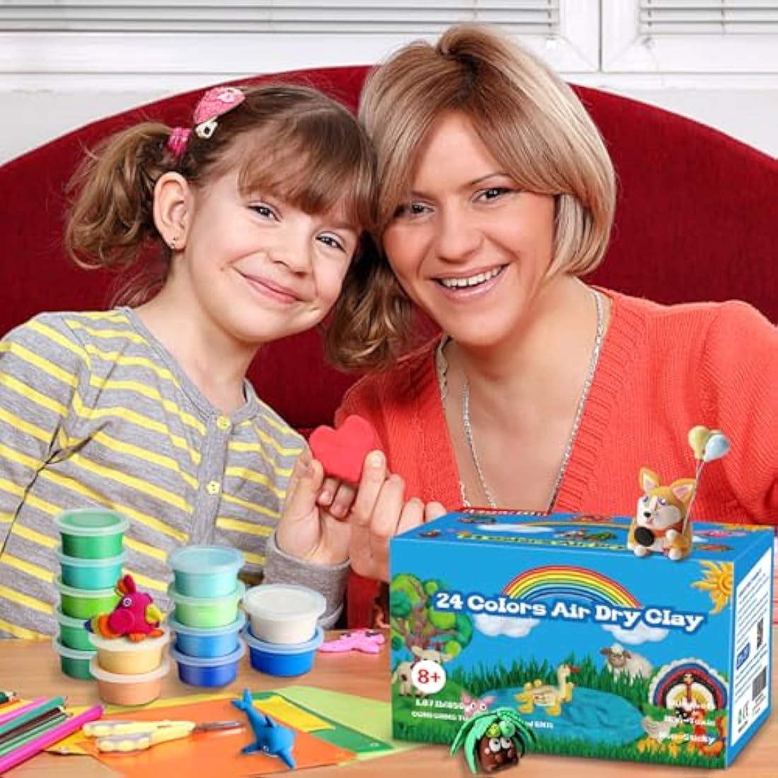 iFergoo Magic Clay 24 Colours Modelling Clay DIY Creative Modelling Dough Modelling Clay Tools