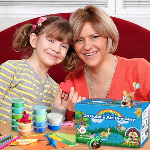 iFergoo Magic Clay 24 Colours Modelling Clay DIY Creative Modelling Dough Modelling Clay Tools