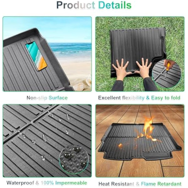 GAFAT Compatible with Volvo XC60 2018-2024 2025 Boot Liner, XC60 2023 Trunk Mat, XC60 Boot Liner Non-Slip Mats Original 3D Scanner TPO, XC60 Mats, XC60 Accessories