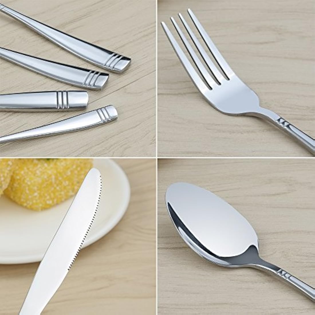 Dynko 48 Pieces Stainless Steel Cutlery Set, Service for 12 Persons