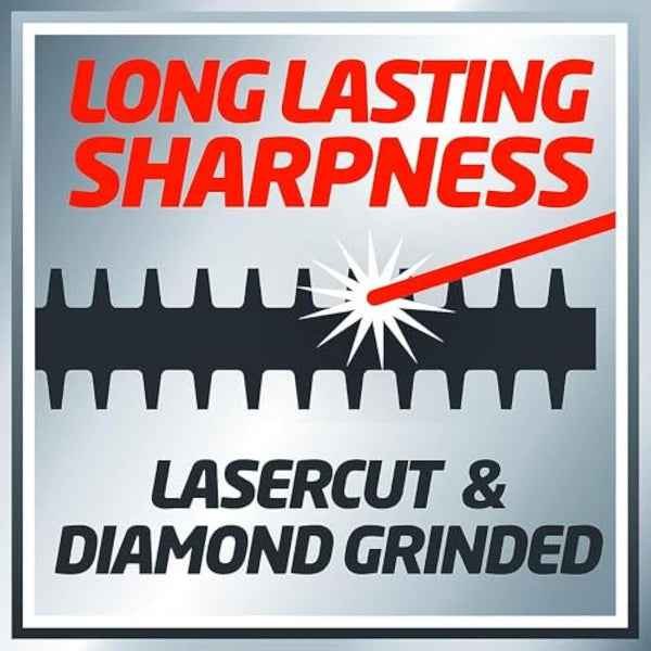 Einhell GH-EH 4245 Electric Hedge Trimmer -- 45cm (18 Inch) Cutting Length, Laser-Cut Diamond-Ground Steel Blades -- Lightweight Hedge Cutter, Powerful, Safe and Easy To Use