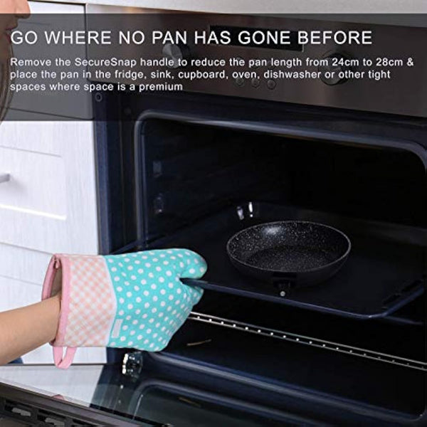 Frying Pans | Heavy Duty | Scratch Resistant | Detachable Handles | Induction, Gas, Electric Hobs Safe | Chemical Free Super Non-Stick |Ultimate Kitchen Cookware with Easy Cleaning