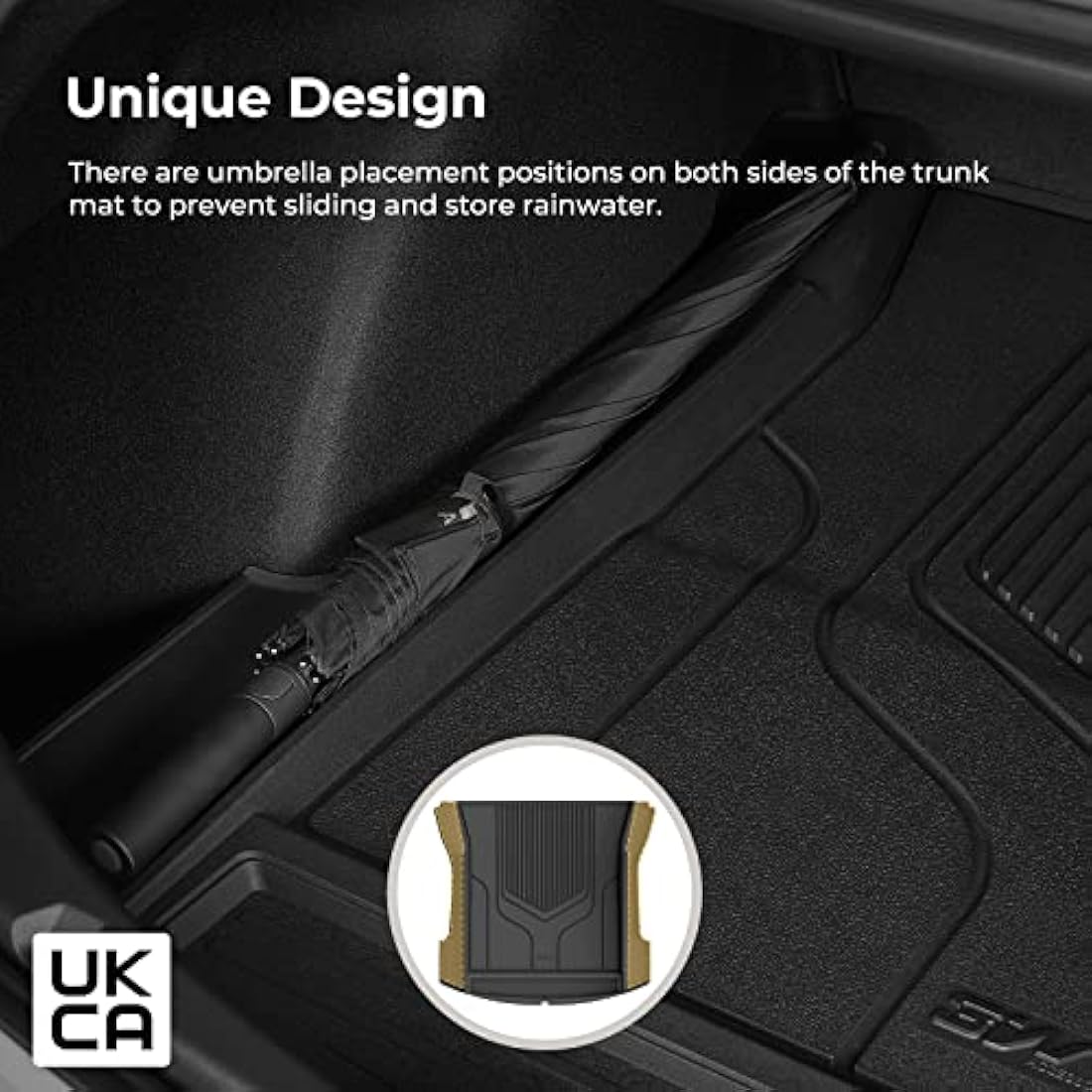 3W Car Boot Liner Custom Fit Tesla Model 3 2017-2023,TPE Trunk Mat Protector for Dog Pet,All Weater Waterproof Non-slip,UKCA Quality Certification,Car Accessories,Black