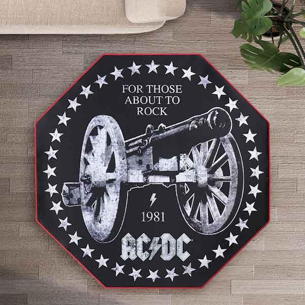 AC/DC - Non-slip Gamer Floor Mat for Gaming chairs and office chairs - 1 m x 1 m