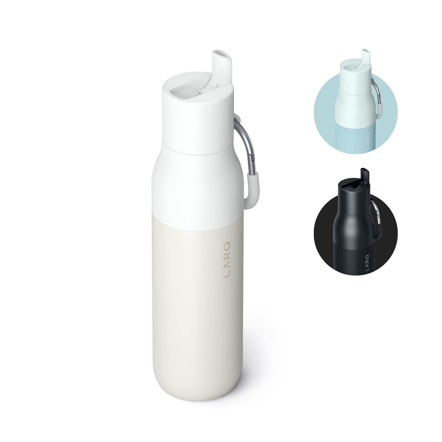 LARQ Bottle Flip Top 25oz - Insulated Stainless Steel Water Bottle with Straw | BPA Free | Reusable Water Bottle for Sports, Gym, and Travel | Keep