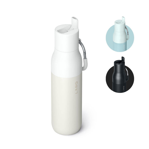 LARQ Bottle Flip Top 25oz - Insulated Stainless Steel Water Bottle with Straw | BPA Free | Reusable Water Bottle for Sports, Gym, and Travel | Keep