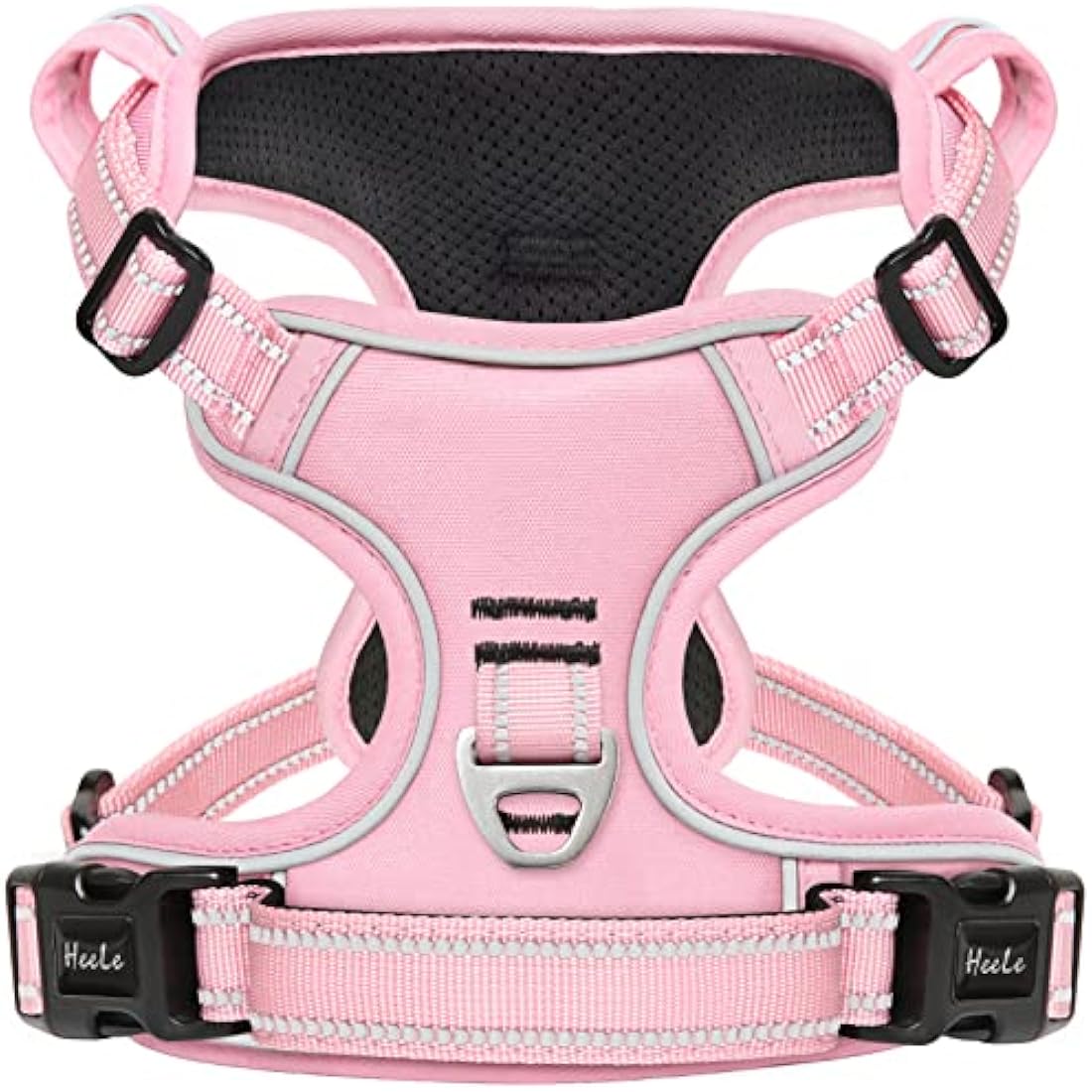 HEELE Dog Harness Dog Harness Small Dog No Pull Harness with Soft Handle Reflective Puppy Harness Adjustable, Pink, S