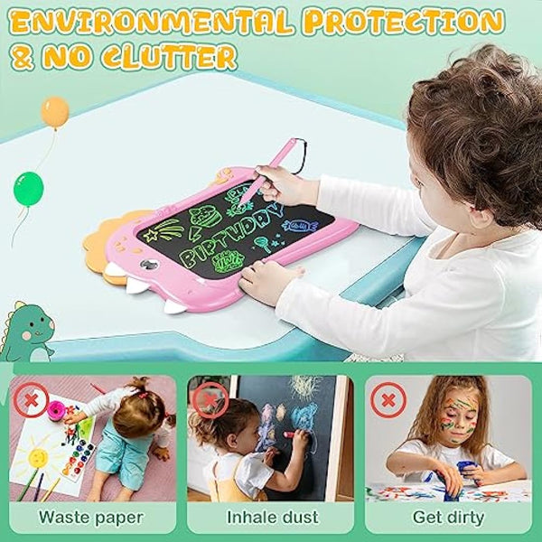 Kizmyee LCD Writing Tablet for Kids,Toddler Toys for 3 4 5 6 Year Old Boys Girls Gifts, 8.5inch Kids Toys Doodle Board, Dinosaur Toys Drawing Pad for Kids 3+ Year Old Boy Girl Birthday Gifts