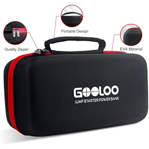 GOOLOO Jump Starter Eva Protection Case for GP3000 GT4000 GT4000S 12V Jump Starters,Portable Hard Storage Case Car Tool Gadgets Carry Bag