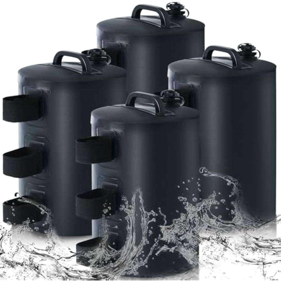 MASTERCANOPY Gazebo Water Weight Bags,Leg Weights for Pop Up Canopy 4pcs/Pack Black