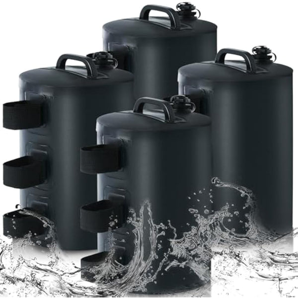 MASTERCANOPY Gazebo Water Weight Bags,Leg Weights for Pop Up Canopy 4pcs/Pack Black