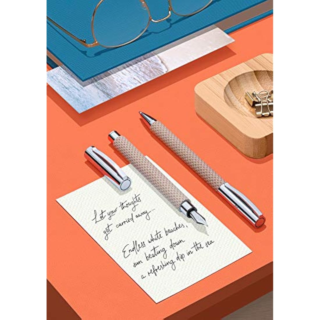 FABER-CASTELL Ambition OpArt 149621 Fountain Pen Nib Width F White Sand Pack of 1