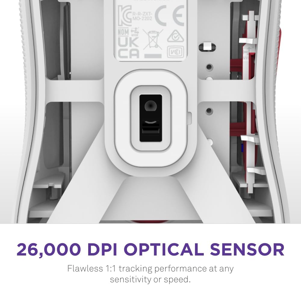 NZXT Lift 2 Ergo | Lightweight Ergonomic Wired Gaming Mouse | Lightweight 61 g Design | 8K Polling Rate | Optical Switches | 26K DPI Optical Sensor | 100% PTFE Feet | Black