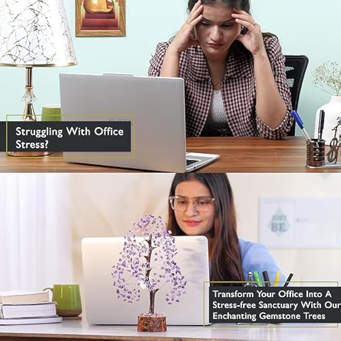 Amethyst Gemstone Tree of Life, Feng Shui Tree, Wealth & Prosperity Good Luck Tree, Ornament Sculpture, Gifts for Women, Crystal Tree, Healing Gemstones, Spiritual Mystical Gift, Gifts For Women