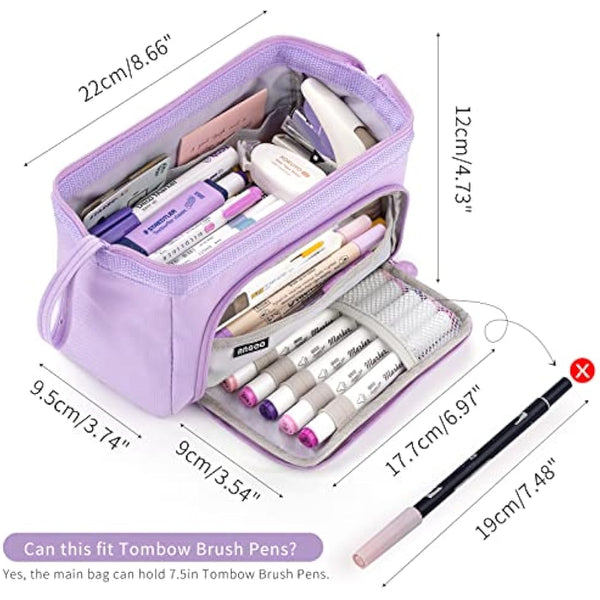 EASTHILL Pencil Case Large Capacity Pencil Pouch Handheld Pen Bag Cosmetic Portable Gift for Office School Teen Girl Boy Men Women Adult