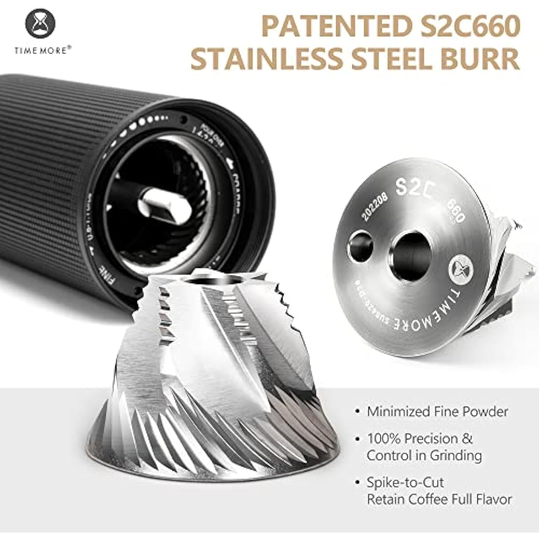 TIMEMORE Chestnut C3 ESP PRO Coffee Grinder Manual, Upgrade Integrated All-Metal Body, Hand Coffee Grinder with Folding Handle, for Espresso to French Press, Black