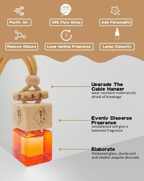 Car Air Fresheners for Men | Air Fresheners with Odour Eliminator Technology | Long Lasting Fragrance Car Accessories for Men | Strong Scents Perfume Diffusers (10ml Dark Night)