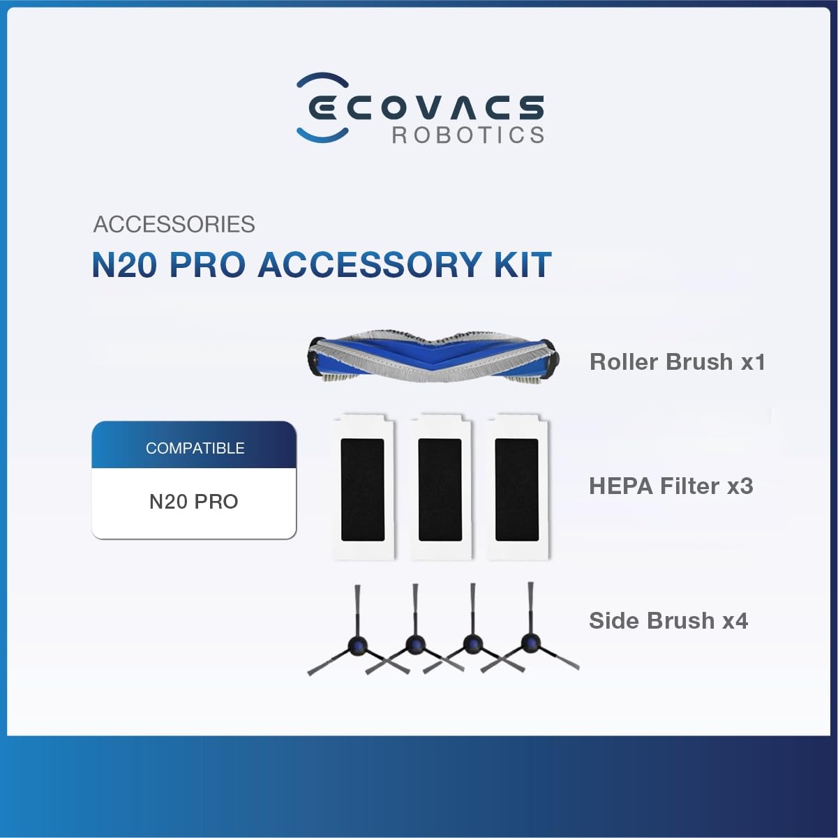 ECOVACS DEEBOT N20 PLUS Robot Vacuum Cleaner with Mop, 8000Pa Suction, ZeroTangle Technology, Bagless PureCyclone Self Empty Station, 300 Minutes Runtime