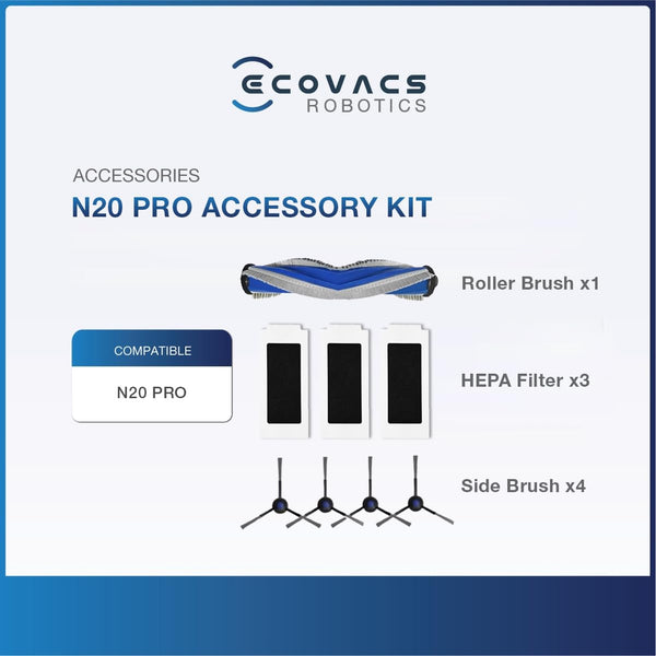 ECOVACS DEEBOT N20 PLUS Robot Vacuum Cleaner with Mop, 8000Pa Suction, ZeroTangle Technology, Bagless PureCyclone Self Empty Station, 300 Minutes Runtime