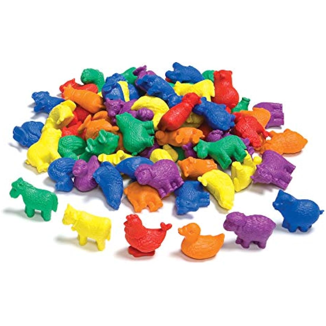 a2bsales Sorting Counters Starter Packs - Early Learning & Motor Skills Maths Toy - SEN Montessori (Farm - 24 Pk)