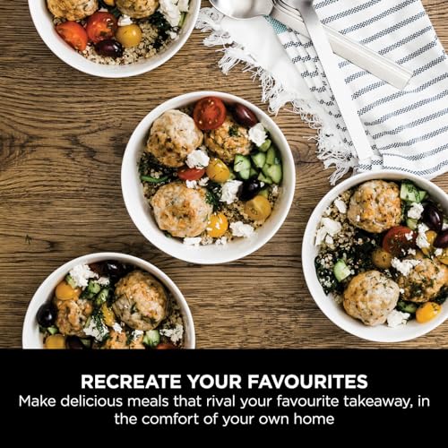 Ninja Speedi 10-in-1 Rapid Cooker, Air Fryer and Multi Cooker, 5.7L, Meals for 4 in 15 Minutes, Air Fry, Steam, Grill, Bake, Roast, Sear, Slow Cook & More, Cooks 4 Portions, Sea Salt Grey, ON400UK