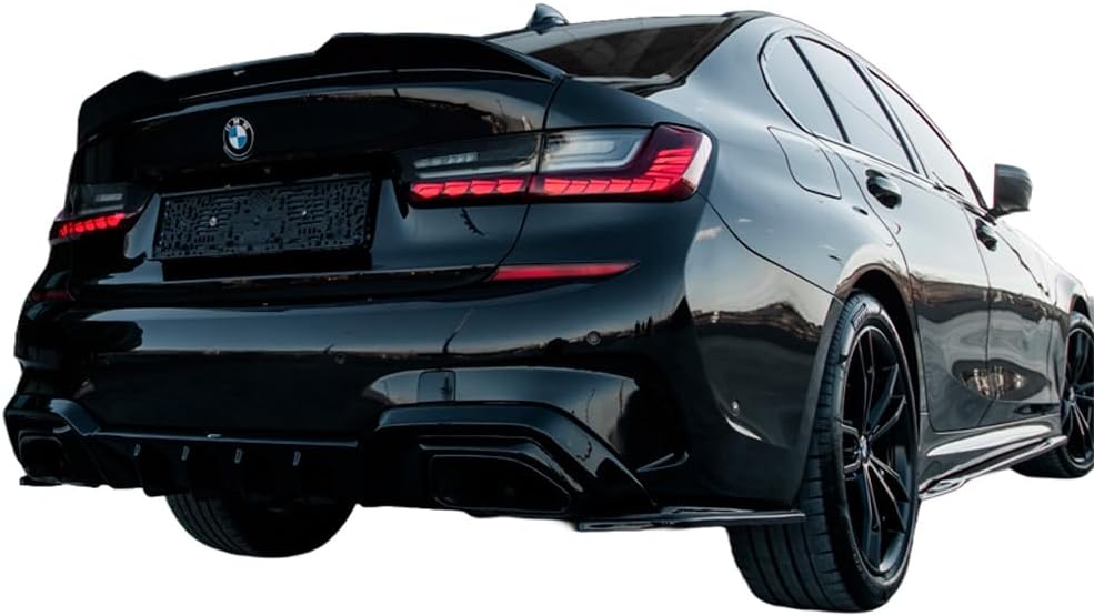 Oneway Rear Side Diffusors compatible with BMW 3-Series G20/G21 M-Pack 2018-2022 - Gloss black