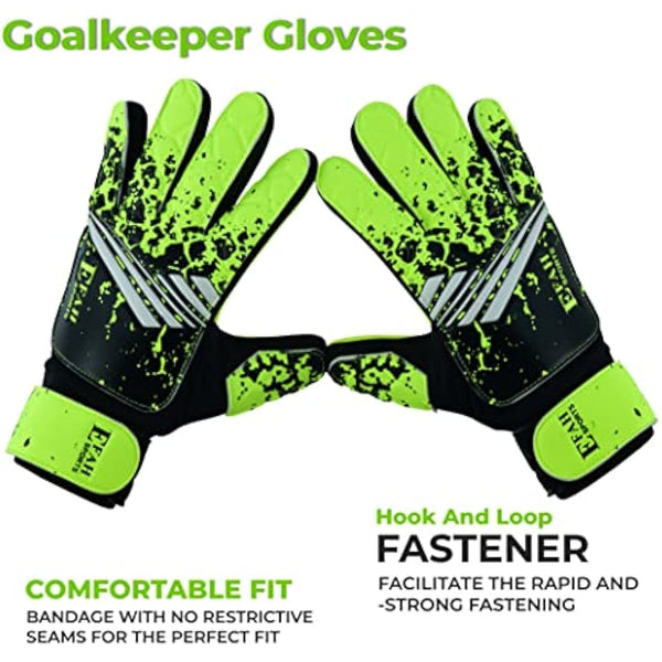 EFAH SPORTS Football Goalkeeper Gloves For Boys kids Children Youth Soccer Goalie Glove with Super Grip Palms