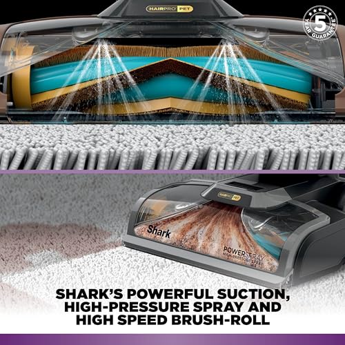 Shark CarpetXpert HairPro Pet Carpet Cleaner with Anti-Clog, Anti-Clump, Anti-Tangle, Removes Stains & Odours from Carpets & Rugs, Includes Deep Clean Pet Formula, 1000W, EX220UK