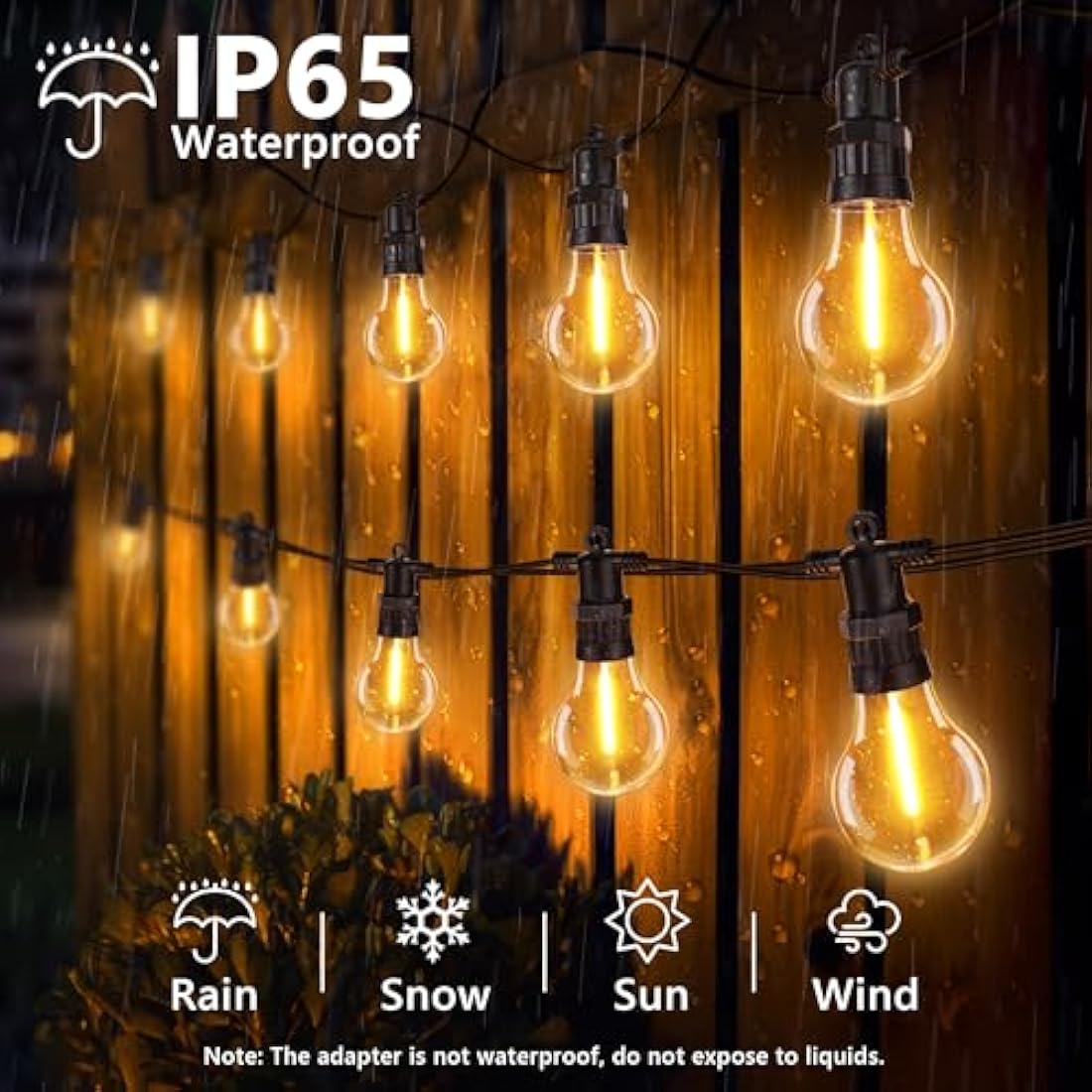Joomer Festoon Lights Outdoor Mains Powered, 28.5M/93.5Ft Outdoor String Lights with 30 Edison Bulbs, 8 Modes Garden String Lights Waterproof Timer Connectable for Indoor Party Patio, Warm White